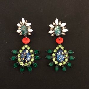 Dannijo earrings multicolor crystal